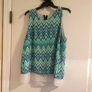 Green/blue tank top